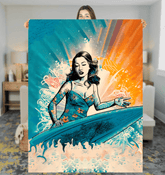 Tidal Energy Dreams Sherpa Throw - Beyond T-shirts